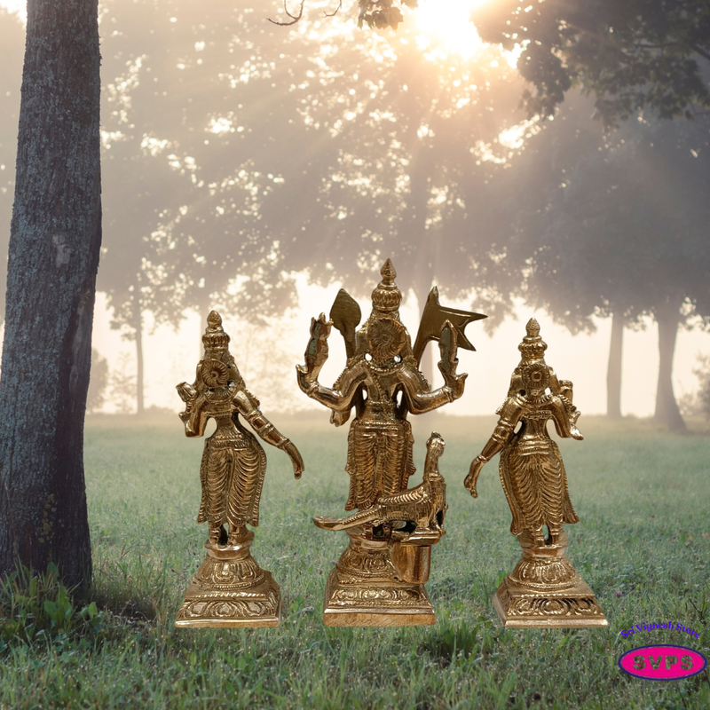 Panchalogam Murugan Valli Deivanai Handmade - 4 Inches