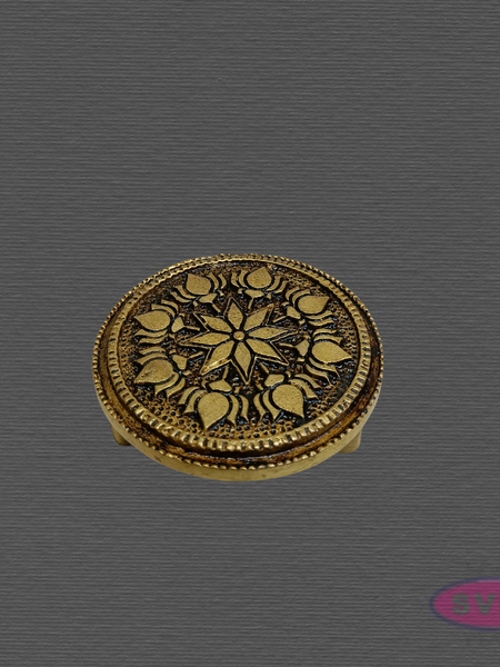 Brass Nataraja Idol with Decorative Brass Chowki & Vibhuti – Pooja Combo Set