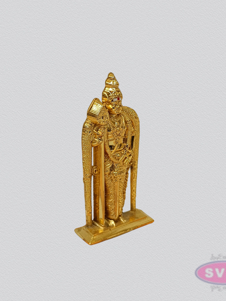 Lord Murugan Car Dashboard Idol | Gold Finish | Mini Pooja Statue
