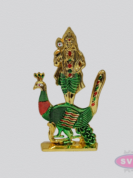 Lord Murugan Mayil Vahanam Idol – Spiritual Gift for Puja