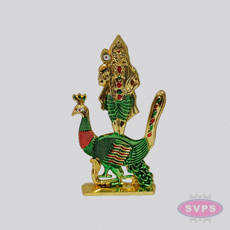 Lord Murugan Mayil Vahanam Idol – Spiritual Gift for Puja