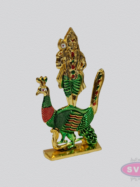 Lord Murugan Mayil Vahanam Idol – Spiritual Gift for Puja