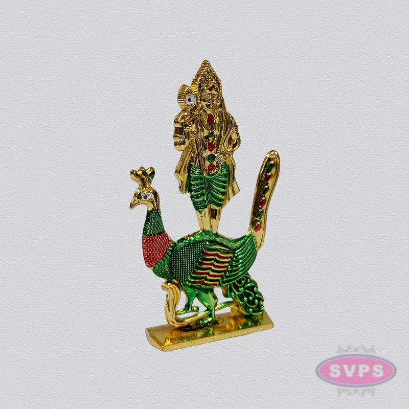 Lord Murugan Mayil Vahanam Idol – Spiritual Gift for Puja