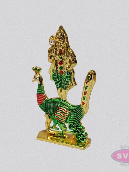 Lord Murugan Mayil Vahanam Idol – Spiritual Gift for Puja