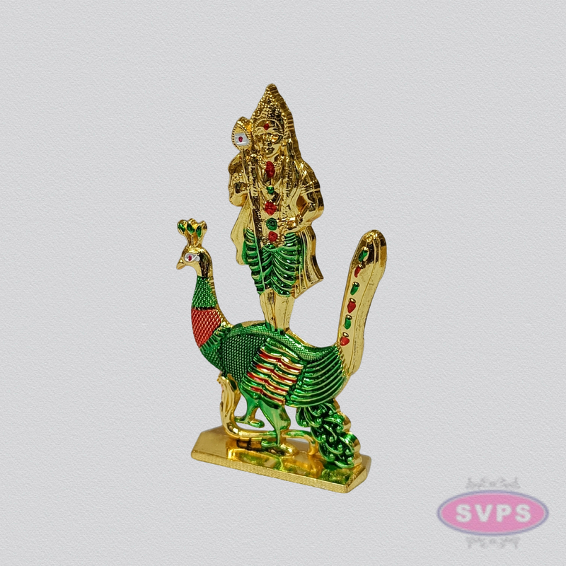 Lord Murugan Mayil Vahanam Idol – Spiritual Gift for Puja