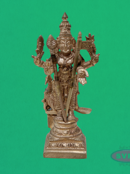 Handmade Panchalogam Murugar / Kumarar Karthikeyar Statue - 4 Inches