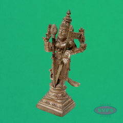 Handmade Panchalogam Murugar / Kumarar Karthikeyar Statue - 4 Inches