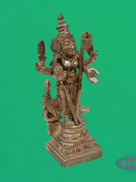 Handmade Panchalogam Murugar / Kumarar Karthikeyar Statue - 4 Inches