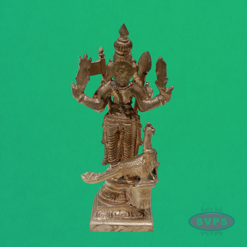 Handmade Panchalogam Murugar / Kumarar Karthikeyar Statue - 4 Inches