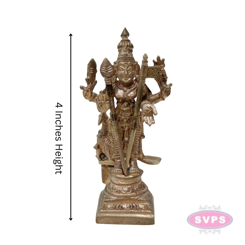 Handmade Panchalogam Murugar / Kumarar Karthikeyar Statue - 4 Inches