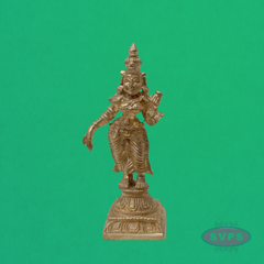 Panchalogam Murugan Valli Deivanai Handmade - 4 Inches