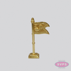 Murugan Seval Kodi with Base – Gold Finish