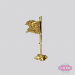 Murugan Seval Kodi with Base – Gold Finish