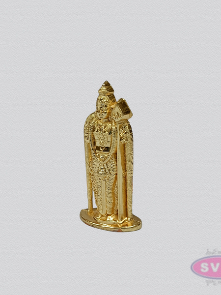 Lord Murugan Car Dashboard Idol | Gold Finish | Mini Pooja Statue-2.5 Inches
