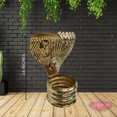 Nagabharanam Brass Idol for Home Temple | Spiritual Decor Piece