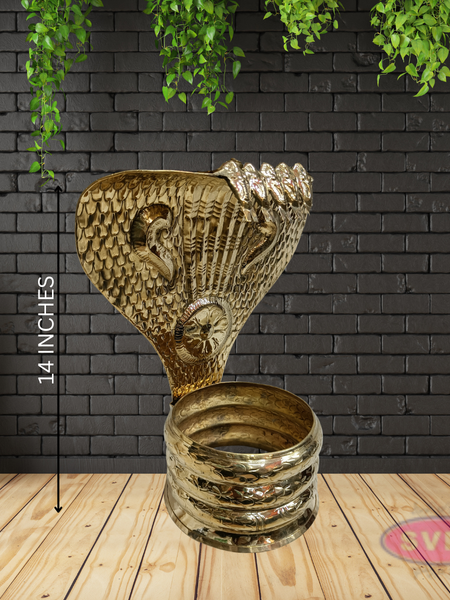 Nagabharanam Brass Idol for Home Temple | Spiritual Decor Piece