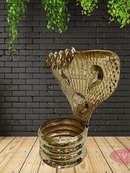Nagabharanam Brass Idol for Home Temple | Spiritual Decor Piece