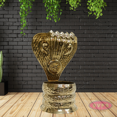 Golden Naga Abharanam Idol | Hindu Sacred Snake Sculpture