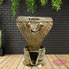 Golden Naga Abharanam Idol | Hindu Sacred Snake Sculpture