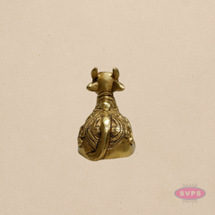 Handcrafted Brass Nandi Idol – Small Shiva Vahana Figurine