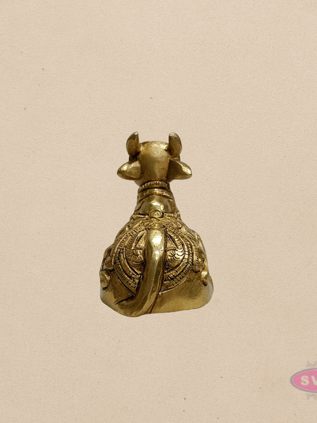 Handcrafted Brass Nandi Idol – Small Shiva Vahana Figurine