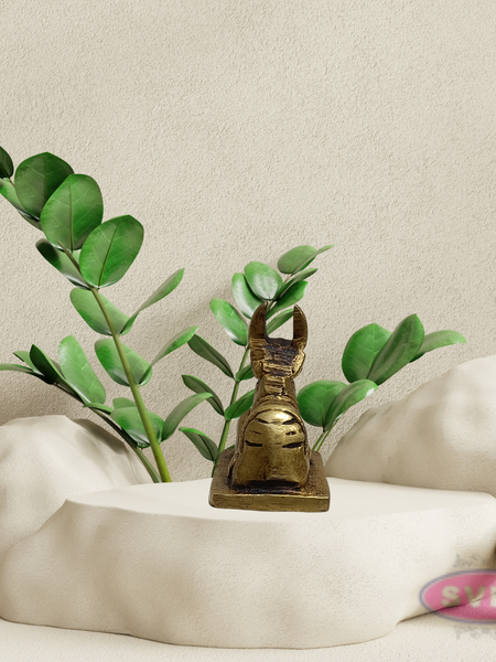 Small Brass Nandi Statue – Handcrafted Shiva Vahana Idol for Mandir Decor