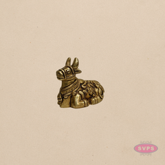 Mini Brass Nandi Statue – 1.5 Inch Sacred Bull Idol for Pooja