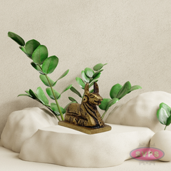 Small Brass Nandi Statue – Handcrafted Shiva Vahana Idol for Mandir Decor