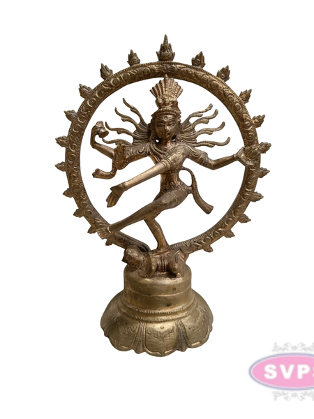 Antique Finish Panchalogham Shiva Nataraja & Sivakami Idol Set