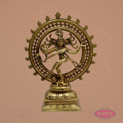 12 Inch Brass Nataraja Idol – Temple Style Dancing Shiva Statue