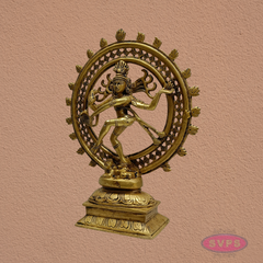 12 Inch Brass Nataraja Idol – Temple Style Dancing Shiva Statue