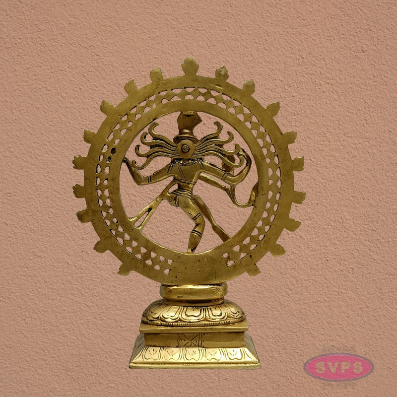 12 Inch Brass Nataraja Idol – Temple Style Dancing Shiva Statue