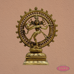 12 Inch Brass Nataraja Idol – Temple Style Dancing Shiva Statue