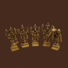 Dashavatara Brass Idol Set 3.5 Inch – Complete 10 Incarnations of Vishnu Murti Set