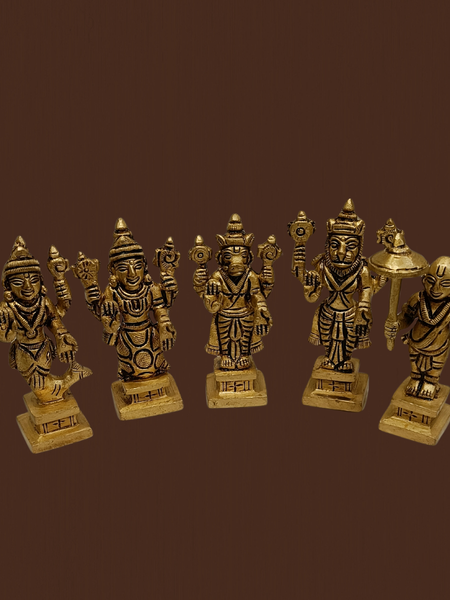 Dashavatara Brass Idol Set 3.5 Inch – Complete 10 Incarnations of Vishnu Murti Set