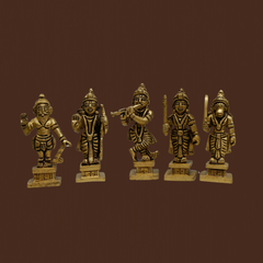 Dashavatara Brass Idol Set 3.5 Inch – Complete 10 Incarnations of Vishnu Murti Set