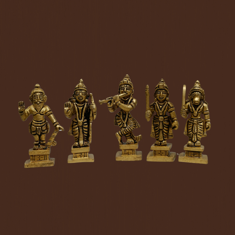Dashavatara Brass Idol Set 3.5 Inch – Complete 10 Incarnations of Vishnu Murti Set
