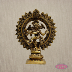 Lord Shiva Nataraja Brass Murti 9 Inch – Auspicious Tandava Form Idol