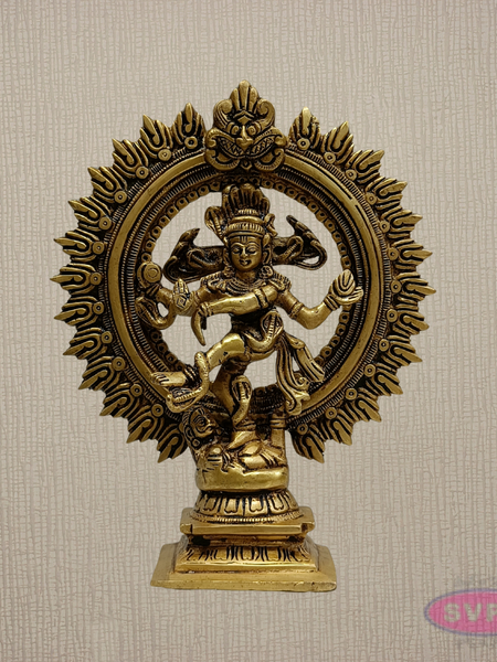 Lord Shiva Nataraja Brass Murti 9 Inch – Auspicious Tandava Form Idol