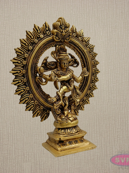 Lord Shiva Nataraja Brass Murti 9 Inch – Auspicious Tandava Form Idol