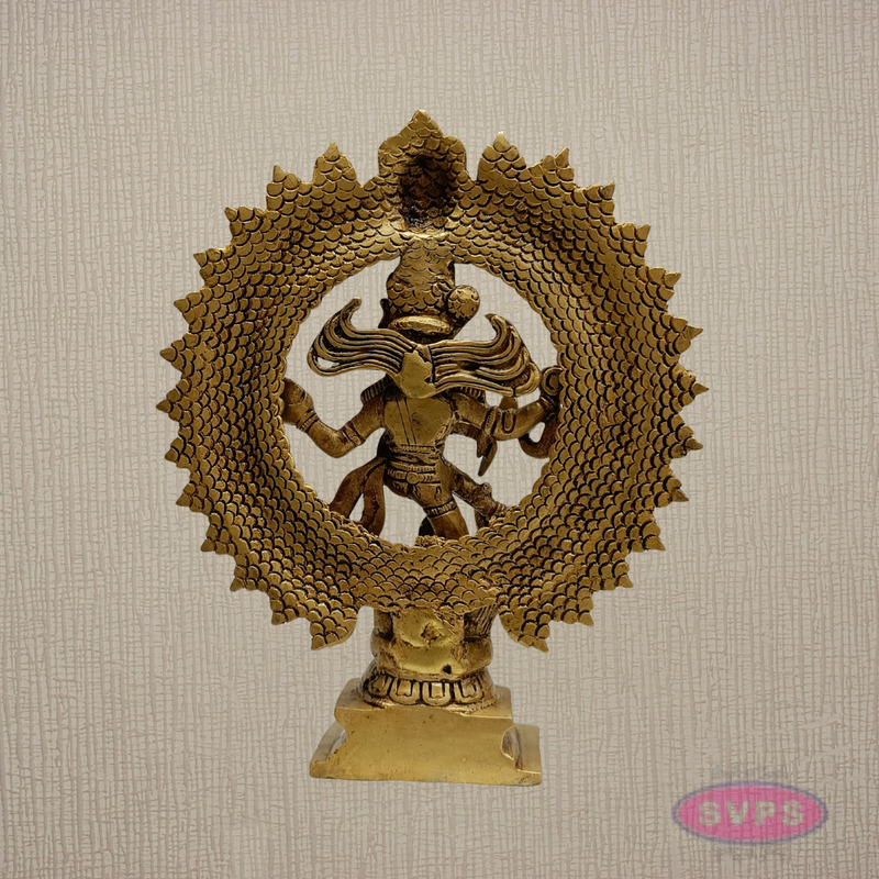 Lord Shiva Nataraja Brass Murti 9 Inch – Auspicious Tandava Form Idol