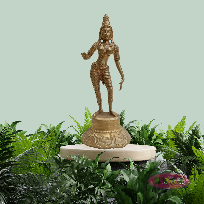 Handcrafted Panchalogham Sivakami Goddess Statue – 8 Inches