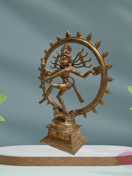 Panchalogham Nataraja Idol – 10 Inch Traditional Shiva Statue