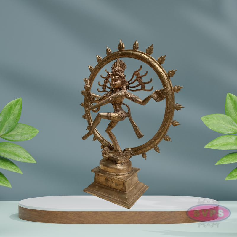 Panchalogham Nataraja Idol – 10 Inch Traditional Shiva Statue