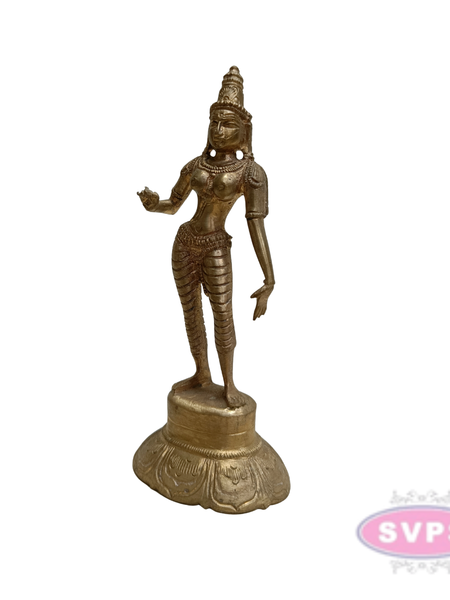 Handcrafted Panchalogham Sivakami Goddess Statue – 8 Inches