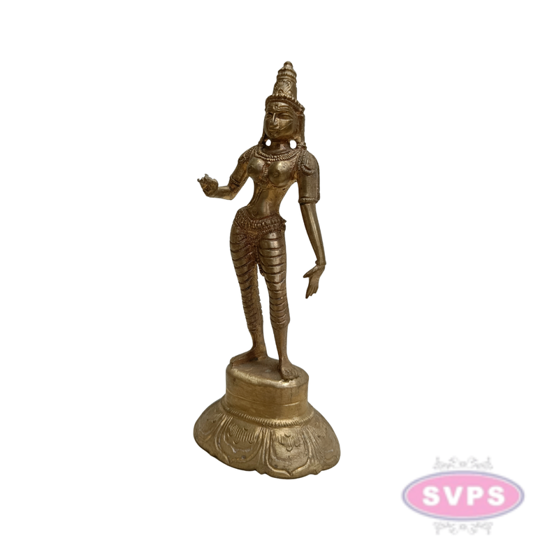 Handcrafted Panchalogham Sivakami Goddess Statue – 8 Inches