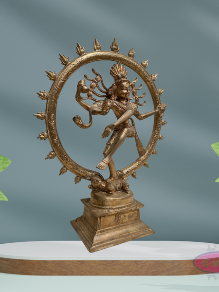 Panchalogham Nataraja Idol – 10 Inch Traditional Shiva Statue