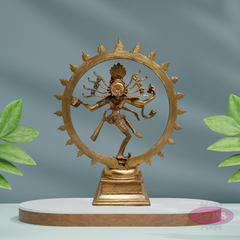Panchalogham Nataraja Idol – 10 Inch Traditional Shiva Statue