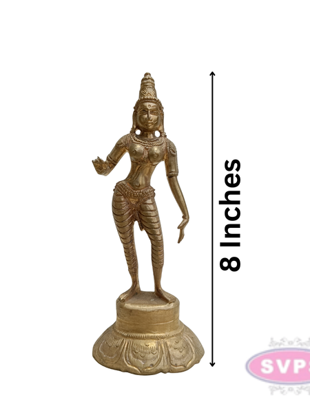 Handcrafted Panchalogham Sivakami Goddess Statue – 8 Inches