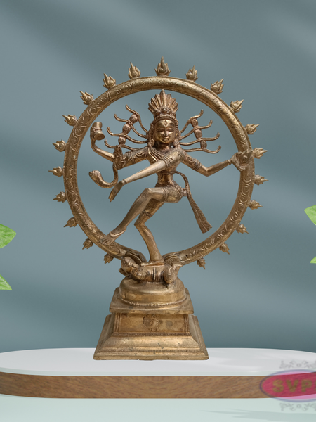 Panchalogham Nataraja Idol – 10 Inch Traditional Shiva Statue